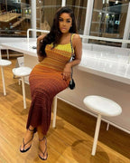 Solara Sunset Knit Maxi Dress