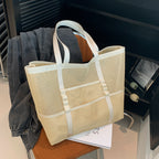 Harper Canvas Mesh Tote Bag