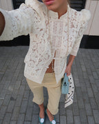 Claire Elegant Lace Blouse