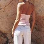 Elara Bow Detail Halter Top