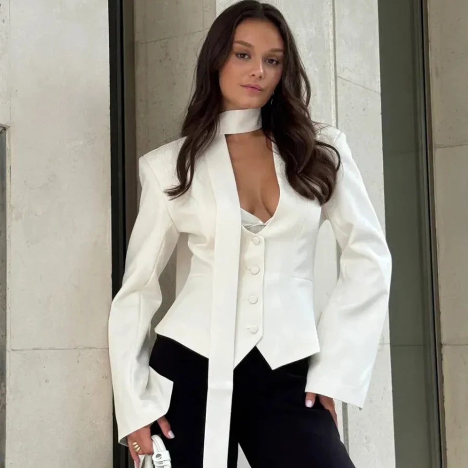 Elowen Tailored Scarf Blazer
