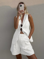 Amara Tailored Vest & Shorts Set