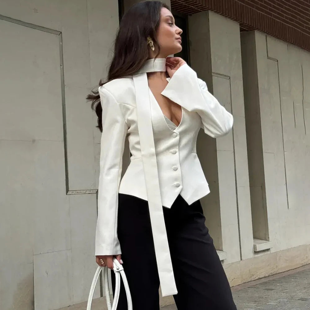 Elowen Tailored Scarf Blazer