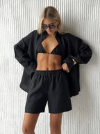Camille Linen Shirt and Shorts Set