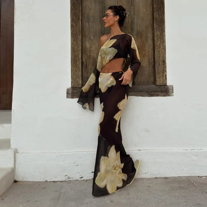 Sofia Floral Maxi Skirt Set