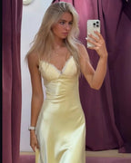 Elara Satin Midi Dress