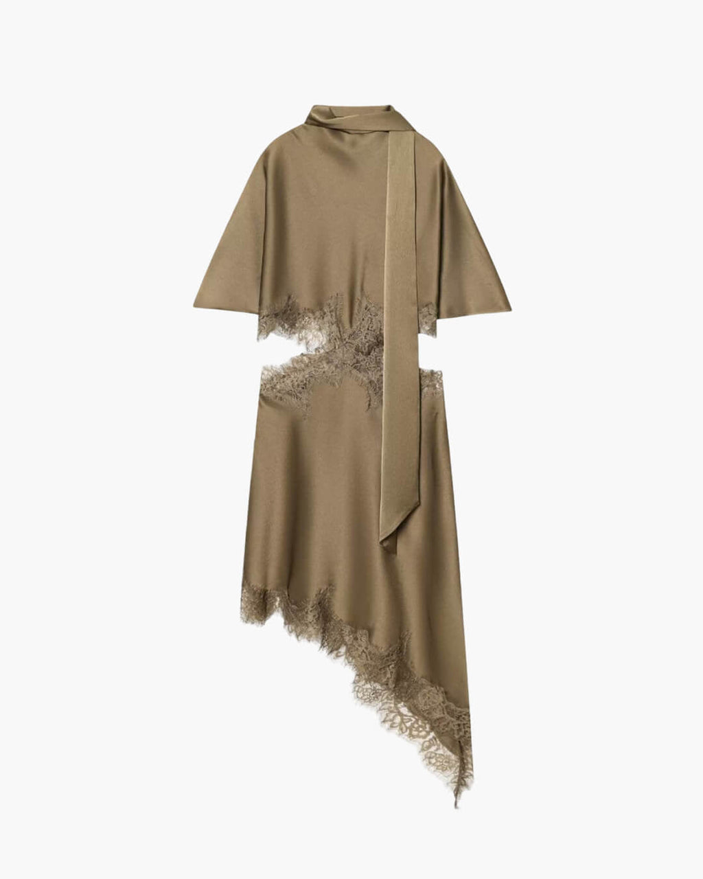 Celeste Asymmetric Satin Mini Dress