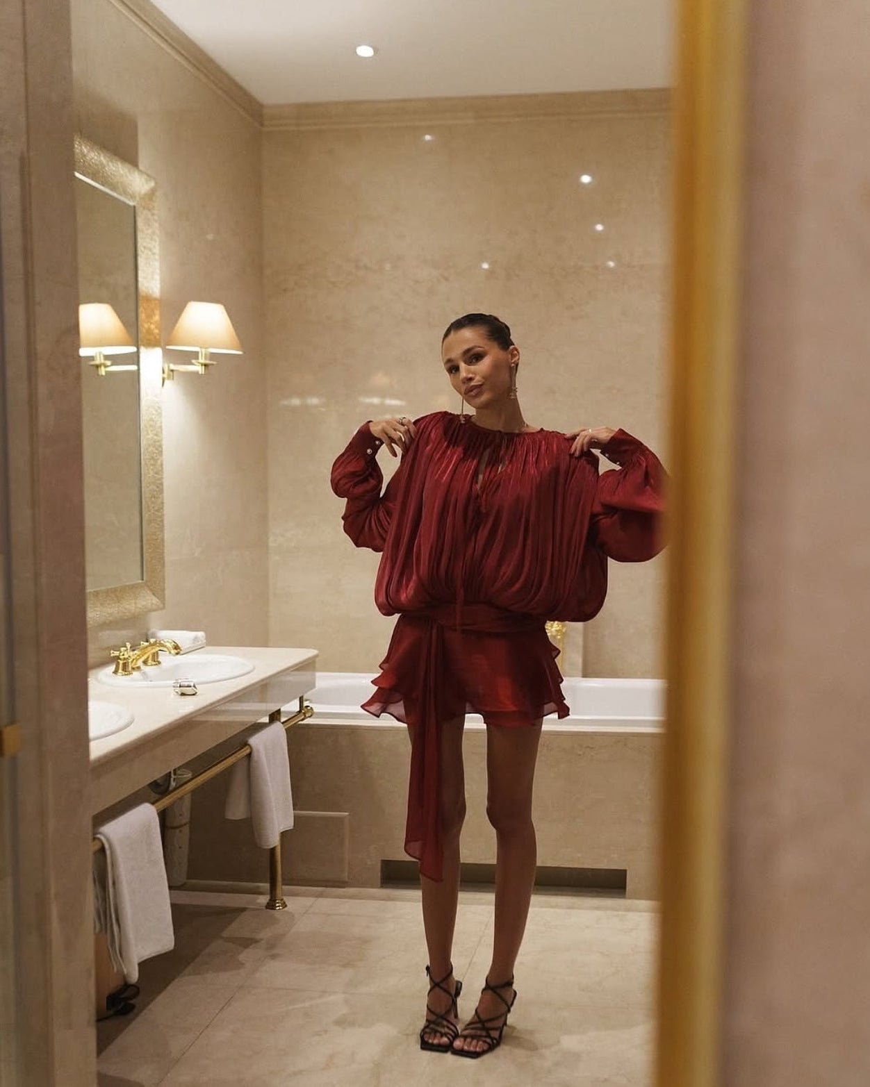 Gwyneth Blouson Mini Dress