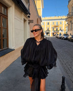 Gwyneth Blouson Mini Dress