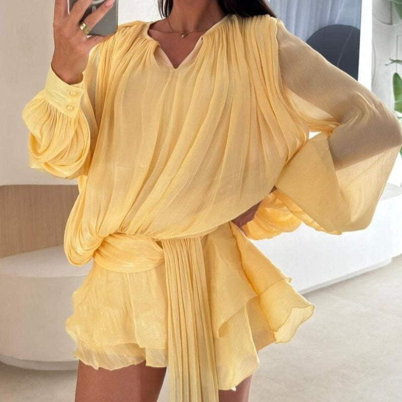 Gwyneth Blouson Mini Dress