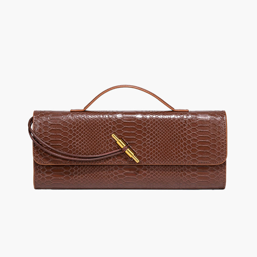 Bianca Croc-Embossed Leather Bag