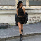 Celeste Pleated Backless Two-Piece Set