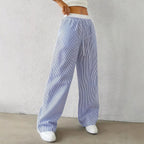 Soleia Pinstripe Wide-Leg Trousers