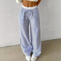 Soleia Pinstripe Wide-Leg Trousers