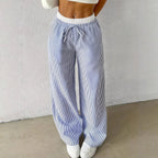 Soleia Pinstripe Wide-Leg Trousers