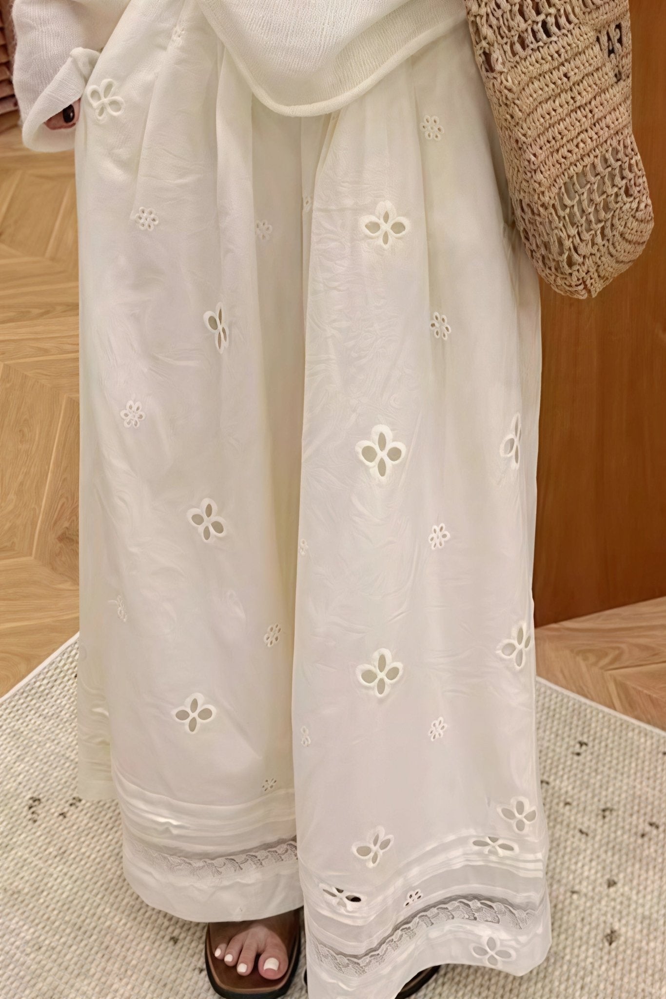 Elara Lace Wide Leg Trousers