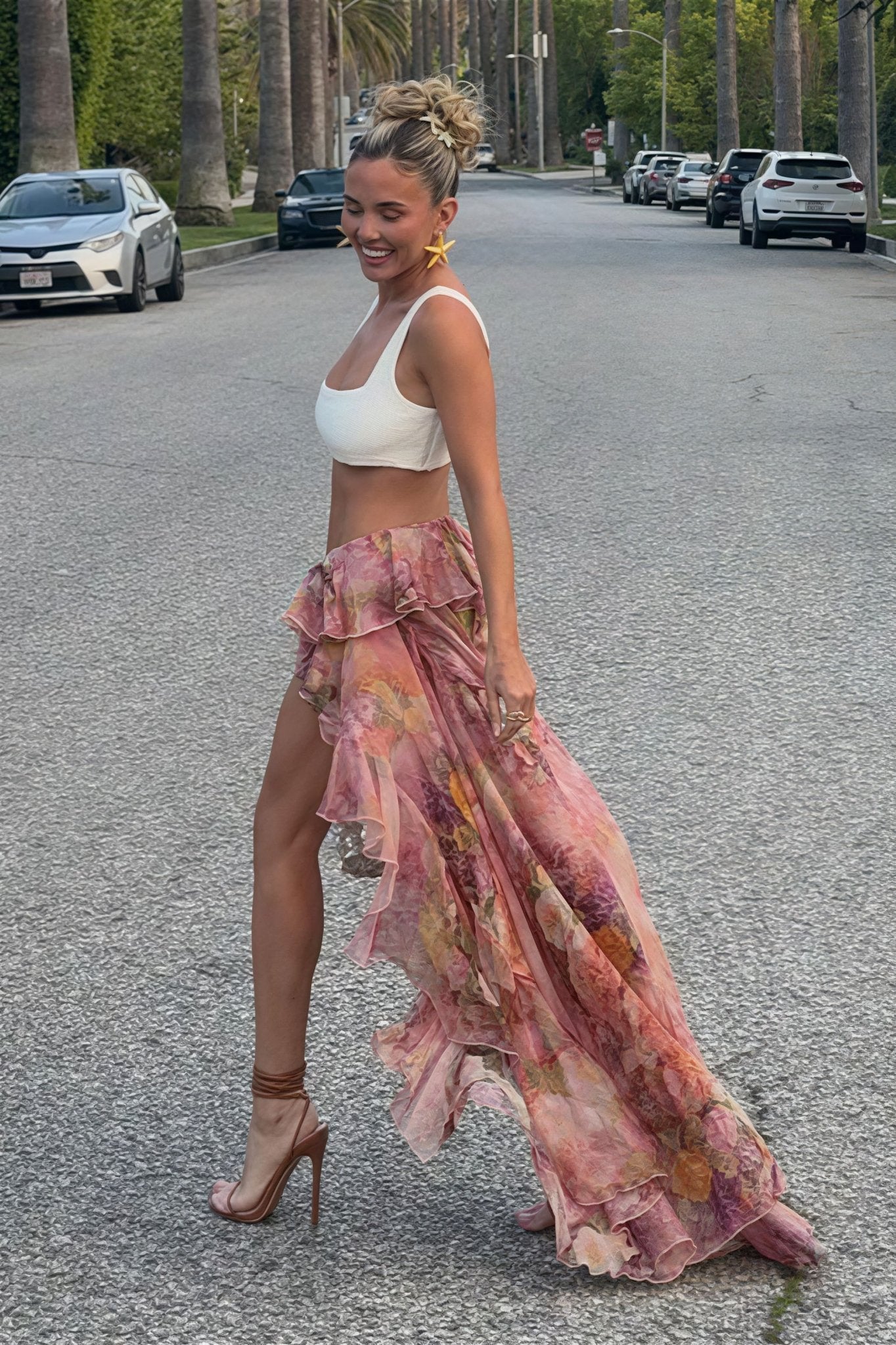 Rosalie Cascade Floral Maxi Skirt