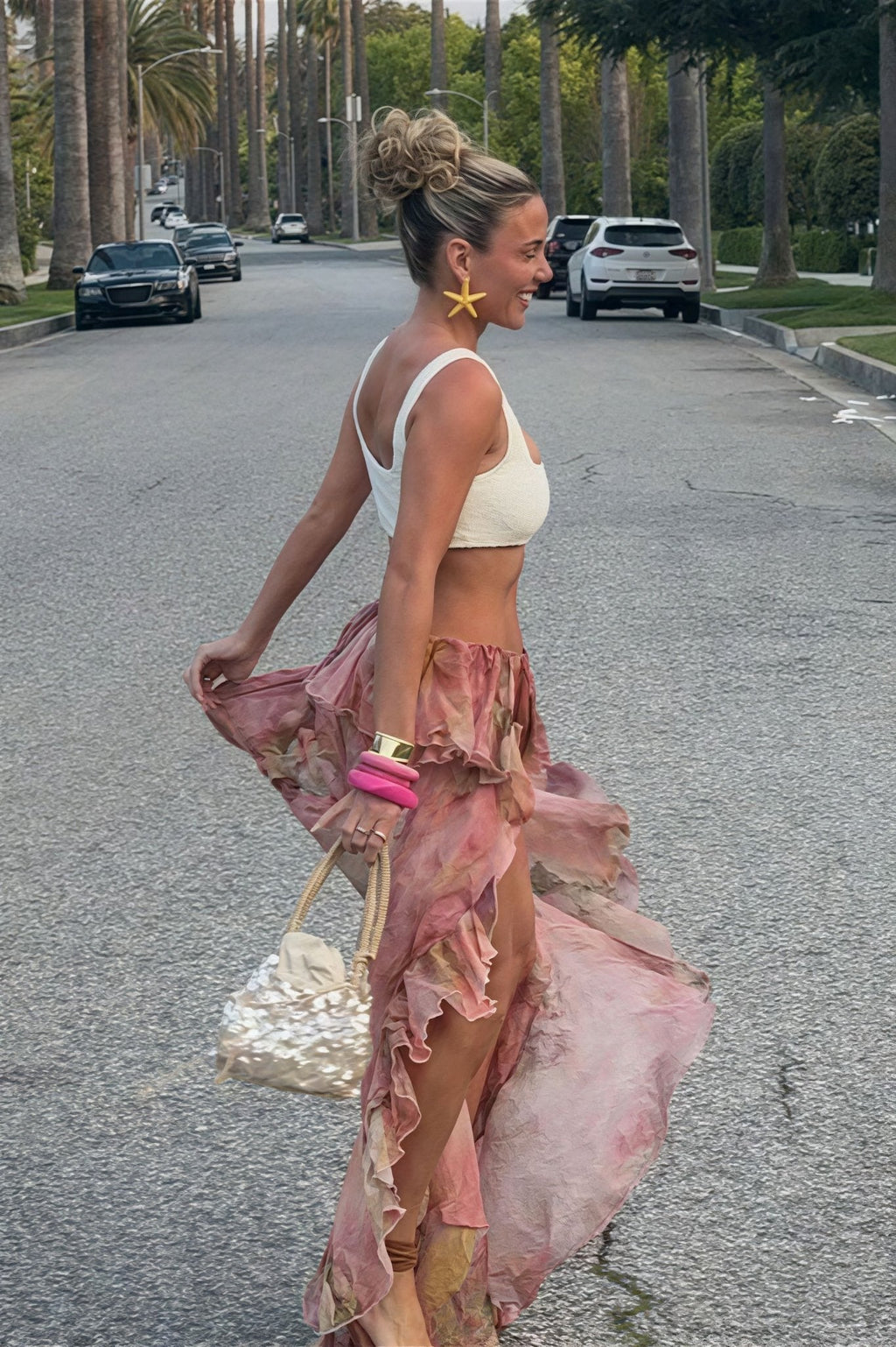 Rosalie Cascade Floral Maxi Skirt
