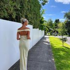 Serene Backless Satin Maxi Dress